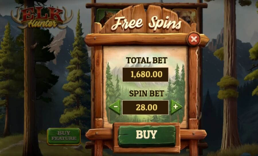 Compra de bonos en la slot Elk Hunter